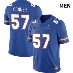 Men's Florida Gators #57 David Conner NCAA Jordan Brand Royal NIL 2022 Authentic Stitched College Football Jersey EBU0162YV